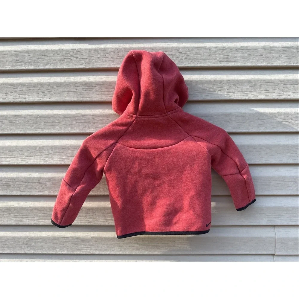 Kids Nike Tech‎ Fleece Zip Up Hoodie Sweatshirt Red Size 3T